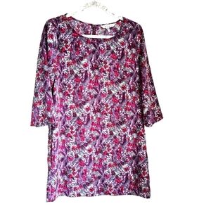 BCBG womens dress small mod floral mini bold print bright